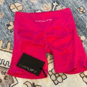 Alphalete Women's Vibrant Pink Bike Shorts